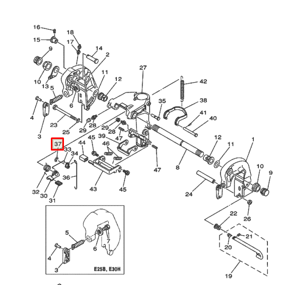 Кольцо стопорное Yamaha 9,9-30 (YUELANG)