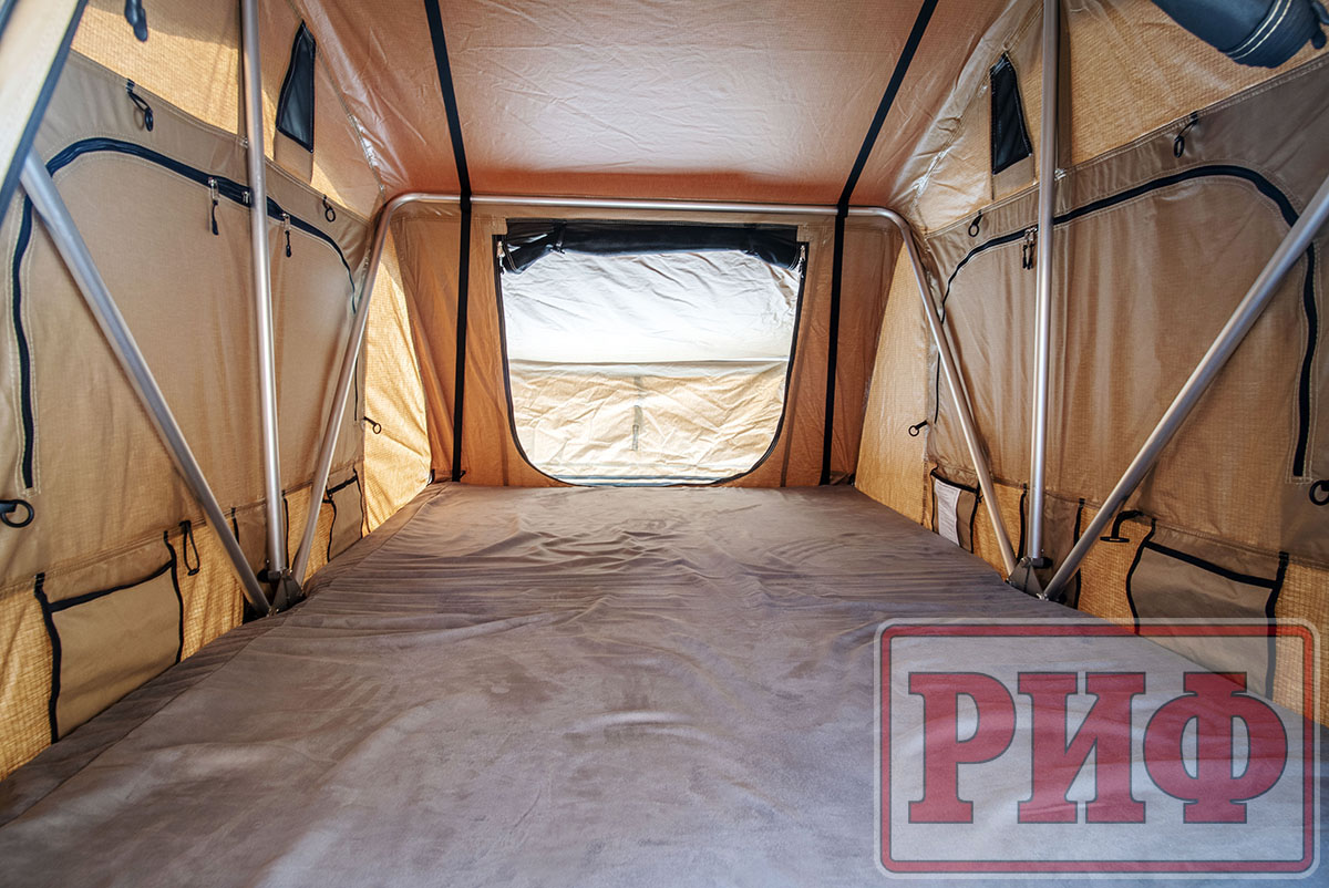 картинка Палатка на крышу автомобиля РИФ Soft RT02-140, тент песочный