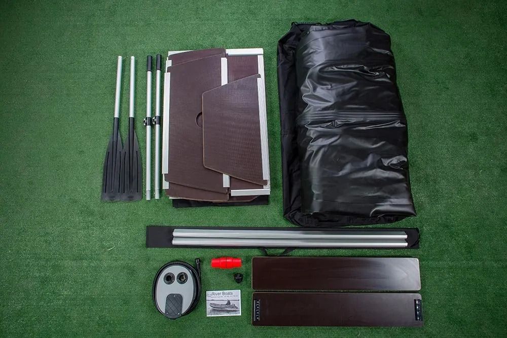 картинка Надувная лодка ПВХ, RiverBoats RB 370, AL, черно-серый