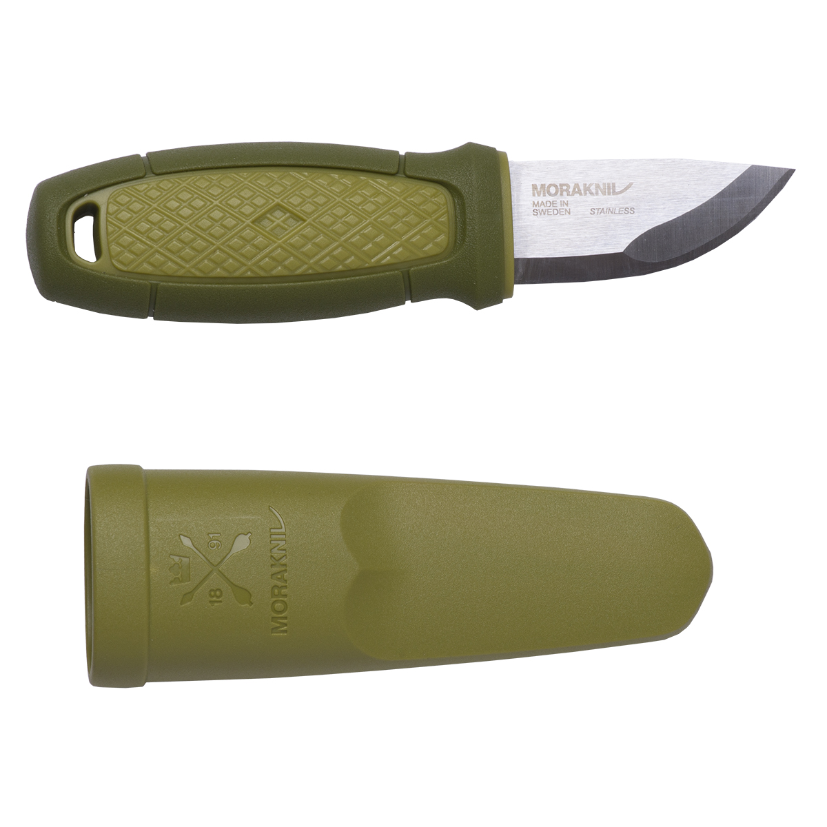 картинка Нож Morakniv Eldris, нержавеющая сталь, цвет красный, с ножнами, 12648