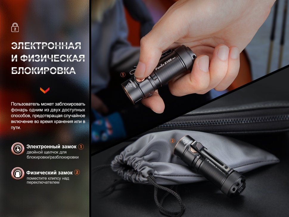 Фонарь Fenix E18R V2.0, E18RV20