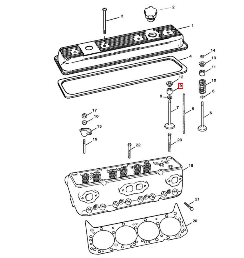 картинка Колпачек маслосъемный MERCRUISER ALPHA and BRAVO (Quicksilver)