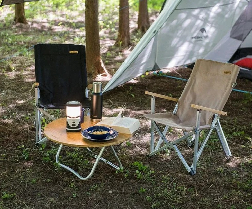 Кресло туристическое Naturehike, складное, хаки, до 120 кг