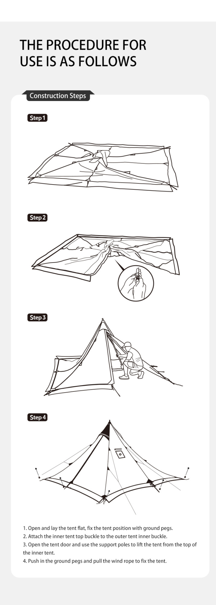 картинка Палатка Naturehike Pyramid, 2-местная, бежевая