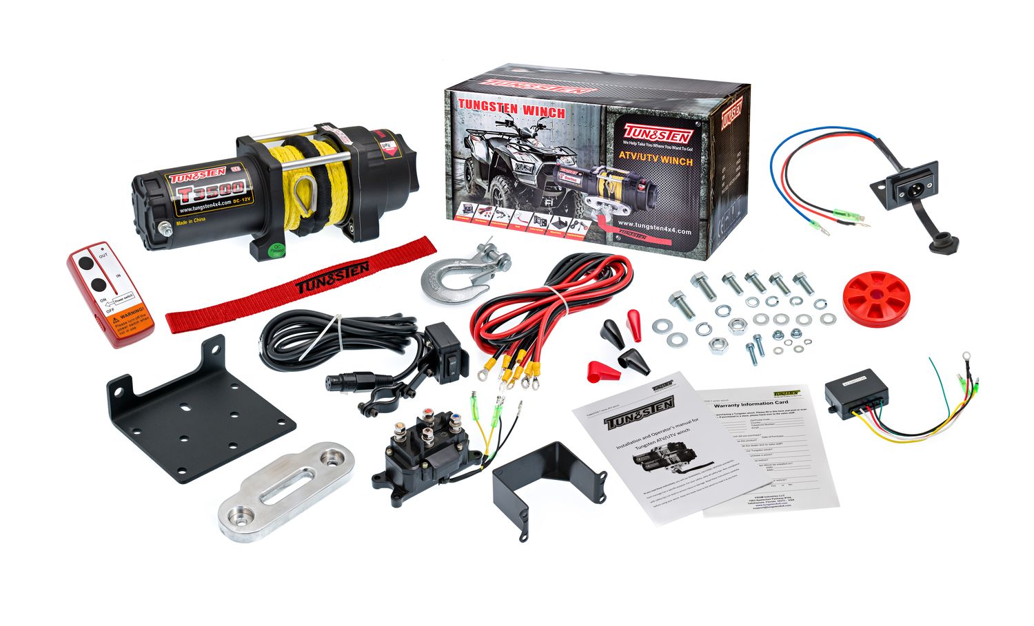 Лебедка Tungsten Winch 3500 синтетика, радиопульт