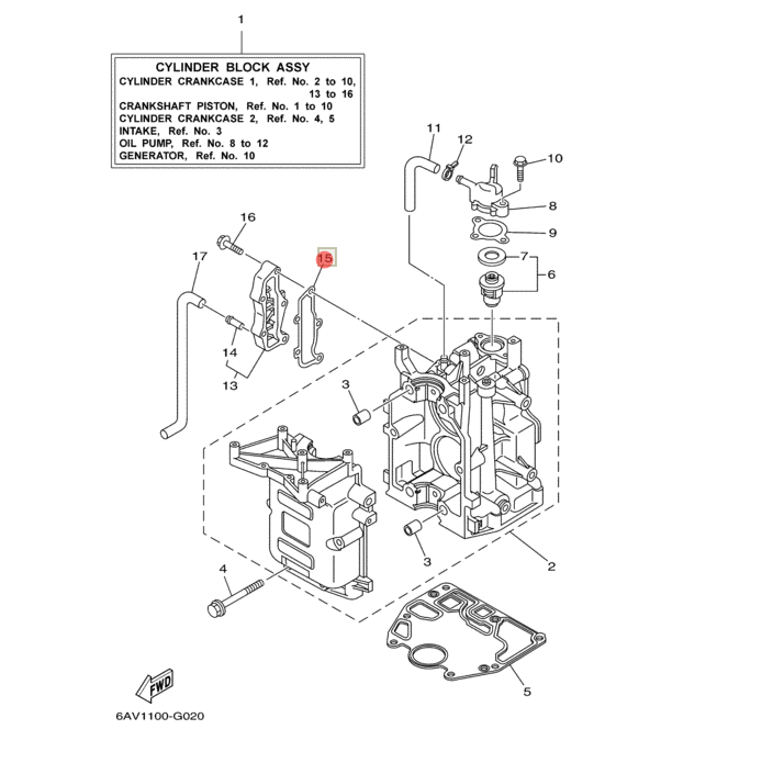 картинка Прокладка (F9.9-01.01.00.05; 68T-41114-A0) (PREMARINE)
