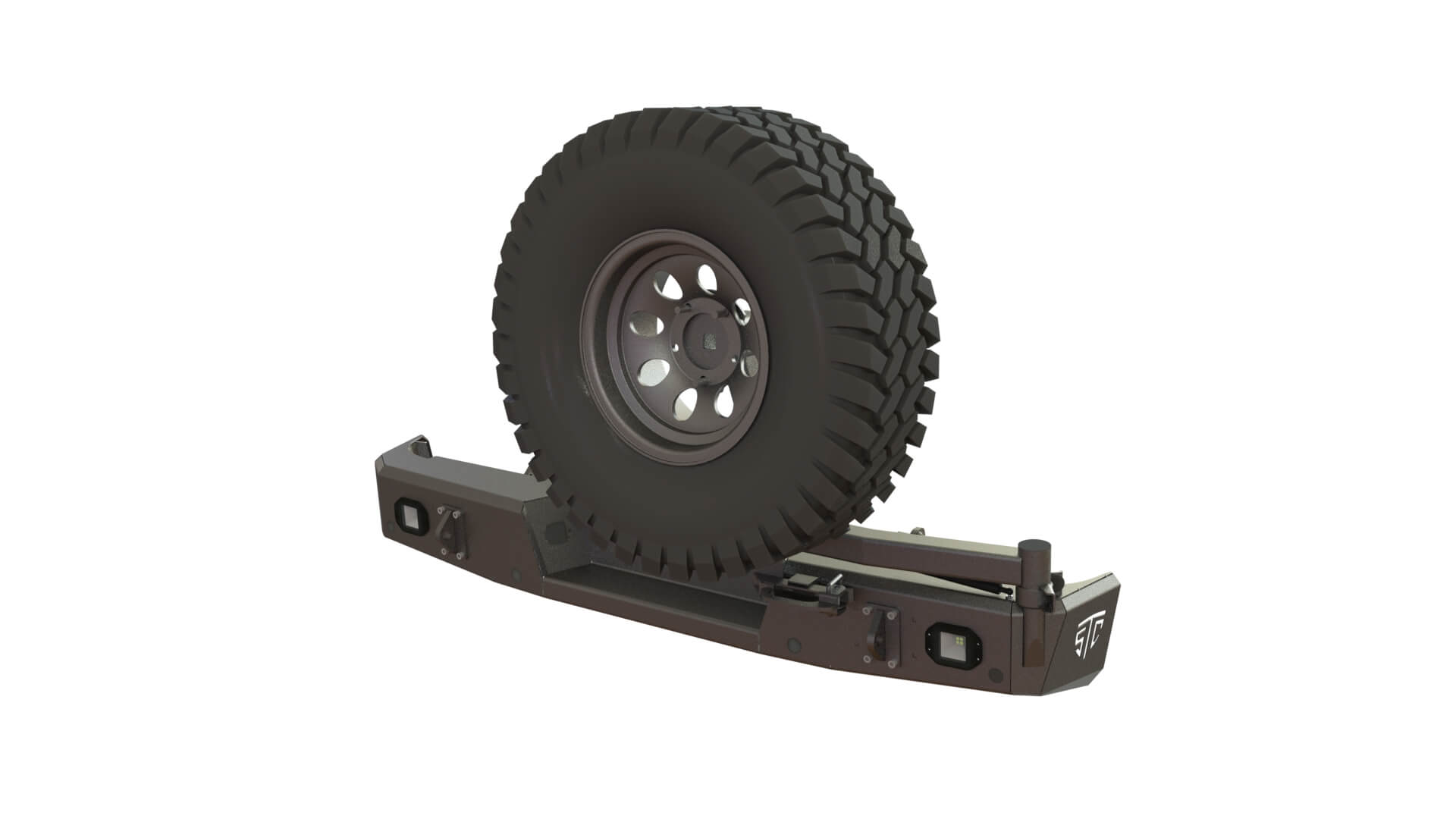 картинка Бампер силовой задний Toyota Tundra 2006-2013 калитка справа, птф