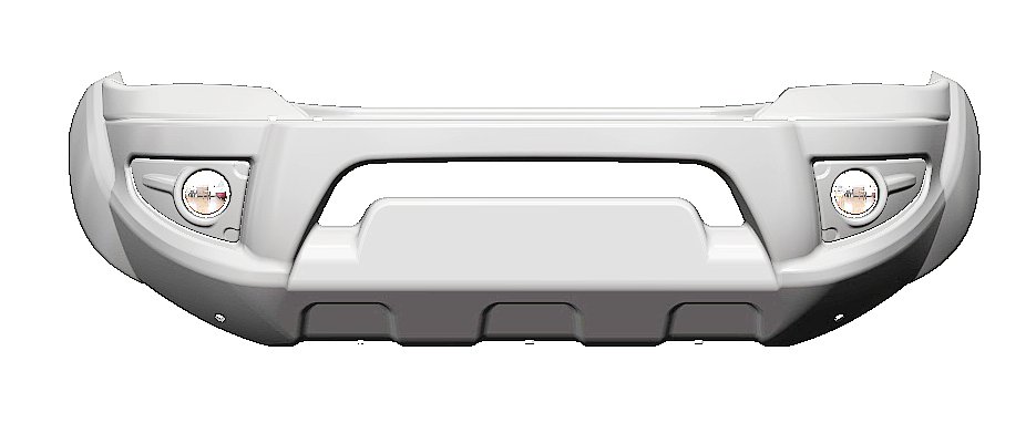 картинка Бампер передний Toyota HIlux Revo 2015-07.2018 с оптикой белый АВС-дизайн