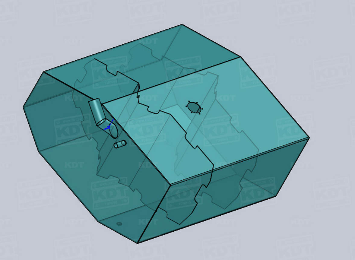 картинка Бак топливный KDT 120л дополнительный для Toyota Tundra из нержавейки