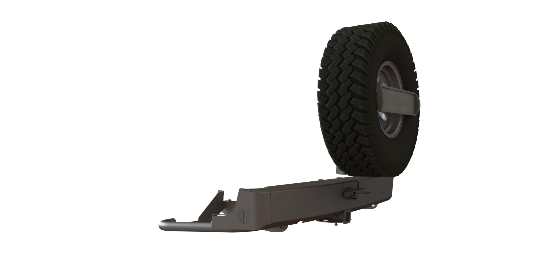 картинка Бампер силовой задний Toyota Hilux 2015+ квадрат, калитка центр