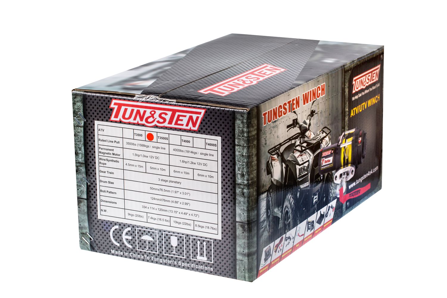 Лебедка Tungsten Winch 3500 синтетика, радиопульт
