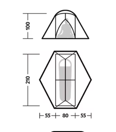 картинка Палатка Naturehike Mongar UL 1-местная, алюминиевый каркас, сверхлегкая, песочная