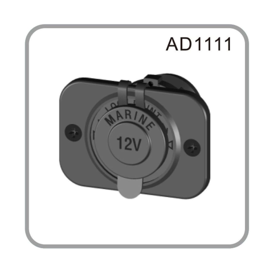 картинка Разъем прикуривателя на панели, врезной, чёрный