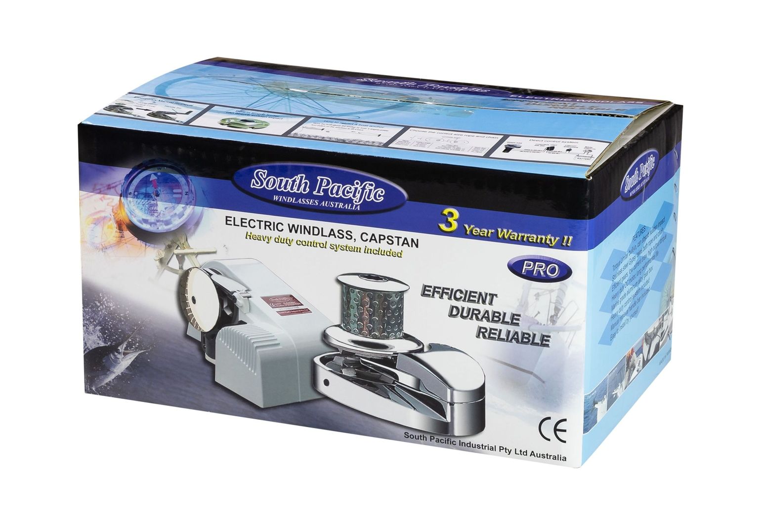 картинка Лебедка якорная South Pacific VA600 вертикальная, 800Вт, 12 В,