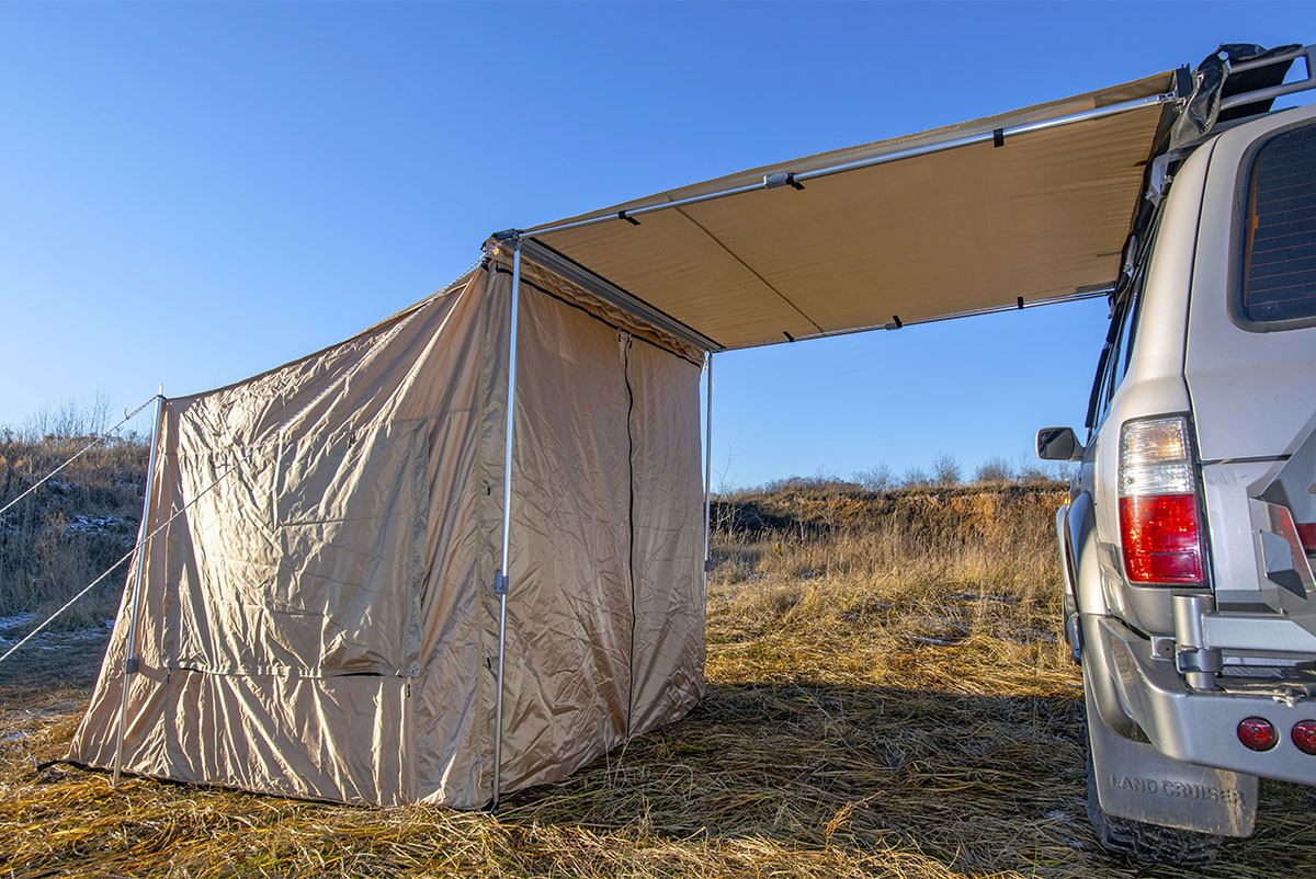 картинка Палатка с автомобильным тентом-маркизой, солнцезащитная РИФ  2х2 м 