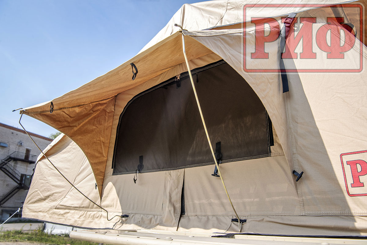 картинка Палатка на крышу автомобиля РИФ Soft RT02-140, тент песочный