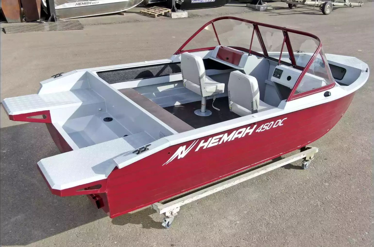 Моторная лодка, Neman 450 DC NEW, серый/св. сер