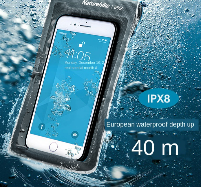 картинка Гермочехол Naturehike плоский для телефона 11х20 см. (серый)