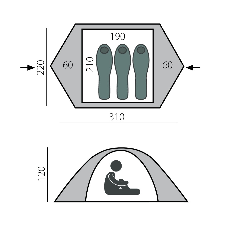 картинка Палатка BTrace Flex 3 быстросборная