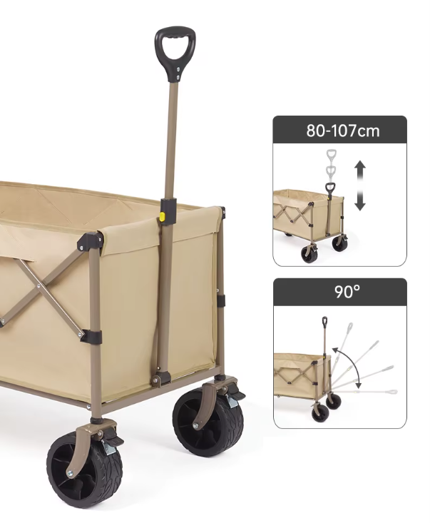 картинка Тележка туристическая Naturehike Light 107х60х80 см, 250 л, коричневая