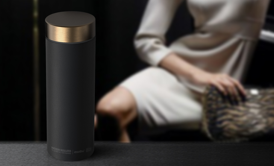 картинка Термокружка (термос) LE BATON, 500 мл, черный/золото