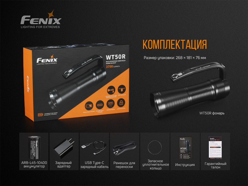 Фонарь Fenix WT50R
