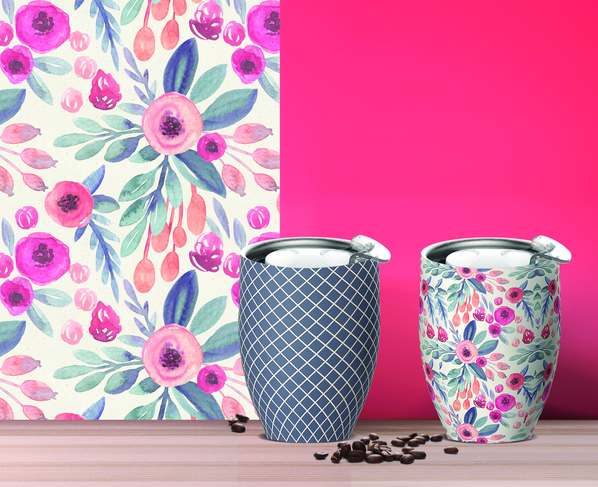 картинка Термостакан IMPERIAL COFFEE, 300 мл, цветы