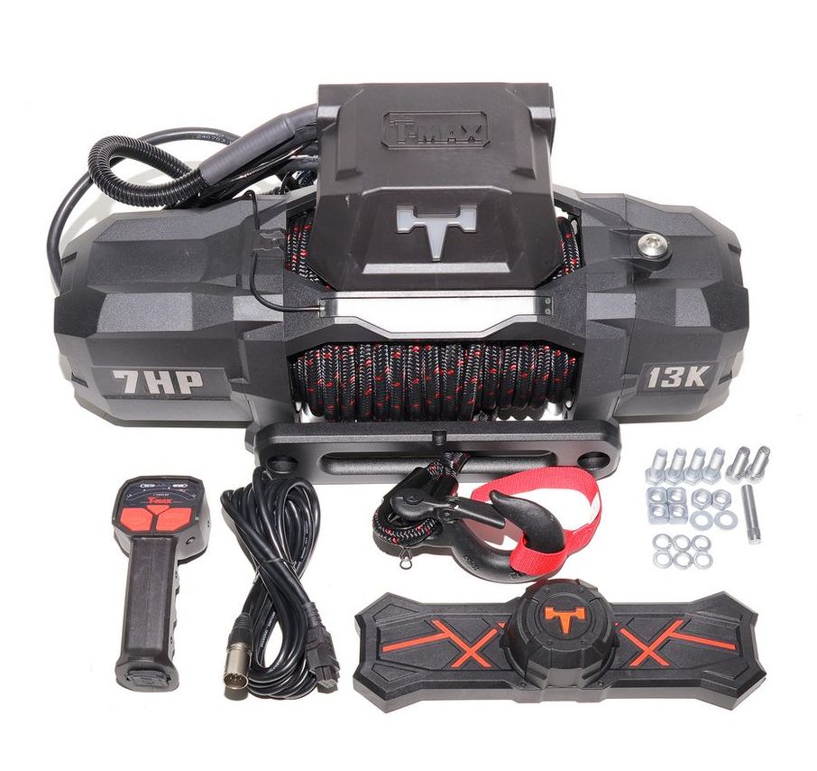 картинка Лебедка T-MAX EW13000 X Power GEN2 12В с синтетическим тросом