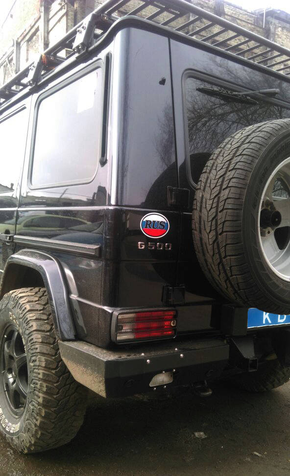 картинка Бампер задний KDT без места под лебедку для Mercedes-Benz G-класс