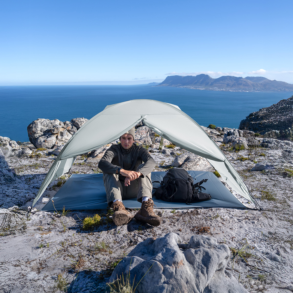Палатка Naturehike Jiling UL 1-местная, алюминиевый каркас, сверхлегкая, серая