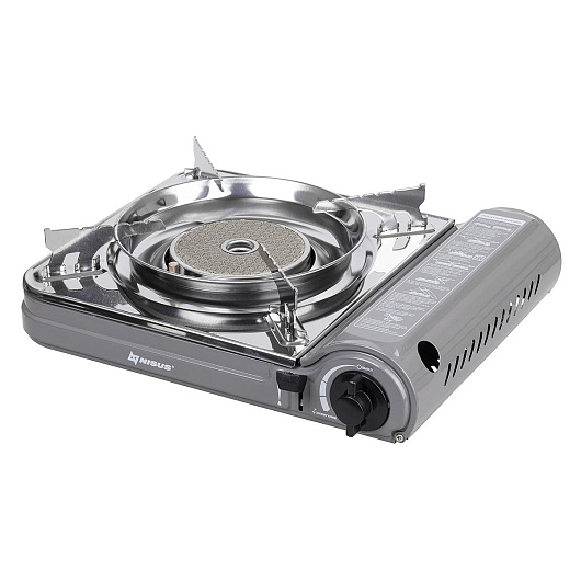 картинка Плита газовая NISUS, портативная, в кейсе, горелка керамическая, ветрозащита