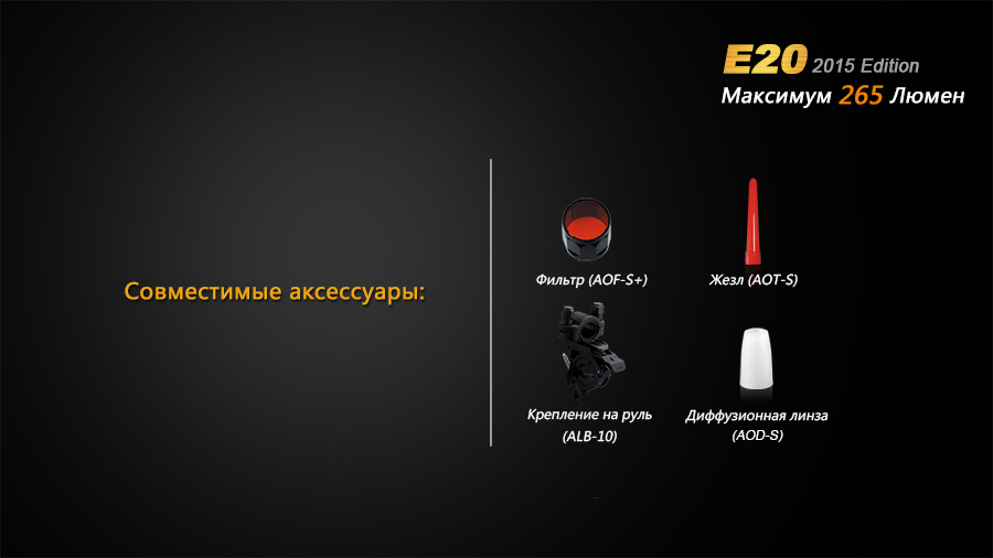 Фонарь Fenix E20 (2015) Cree XP-E2 LED