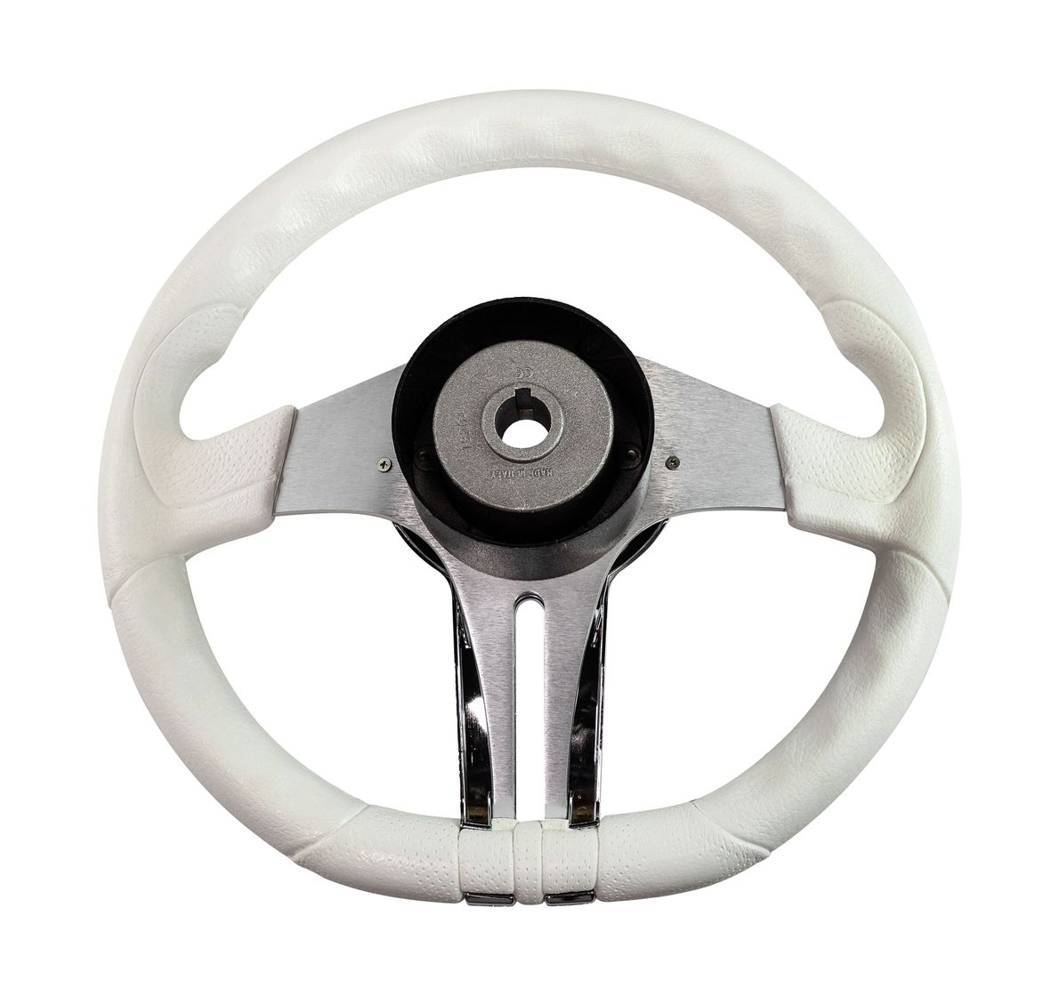 картинка Рулевое колесо BALTIC обод белый, спицы серебряные д. 320 мм