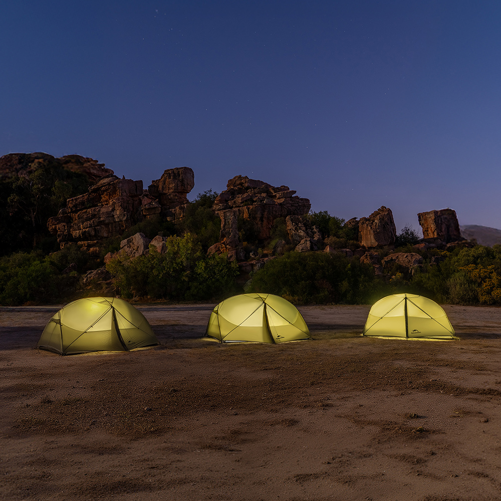 Палатка Naturehike Mongar CNK2550WS037 20D трехместная, зеленый