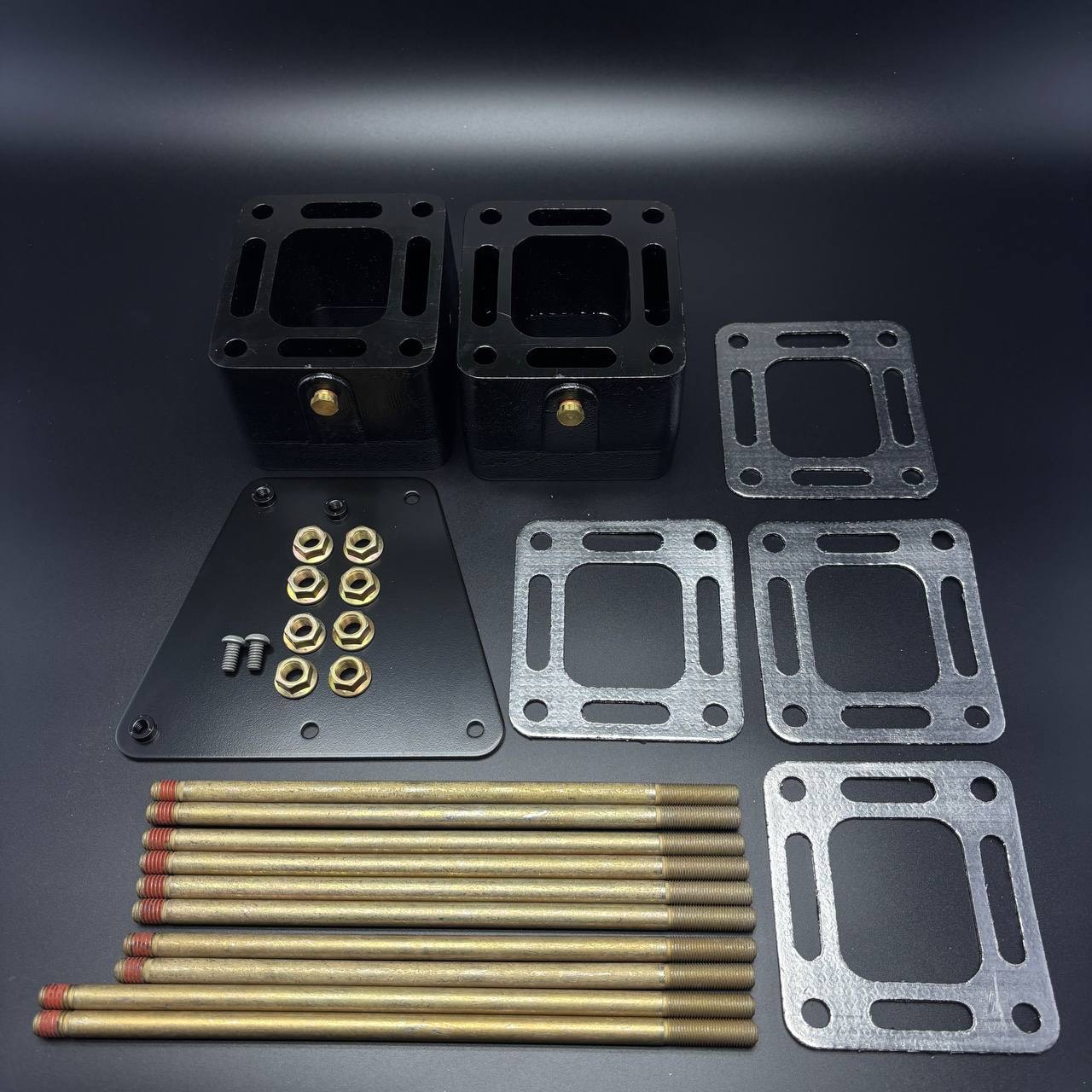 картинка Комплект проставки выхлопного коллектора 3" (76 мм) (Quicksilver)