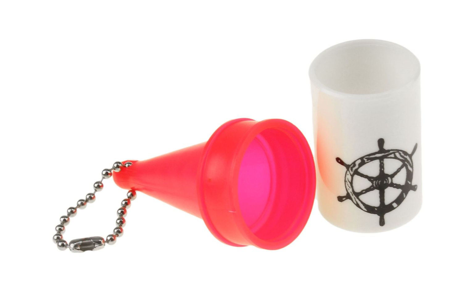 картинка Брелок для ключей пластиковый, красный с цепочкой