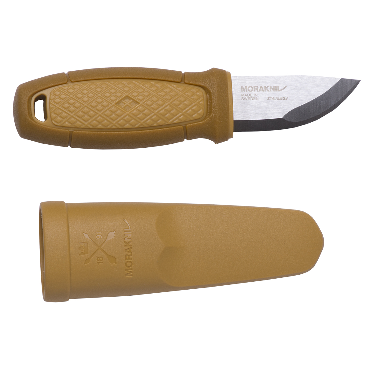 картинка Нож Morakniv Eldris, нержавеющая сталь, цвет красный, с ножнами, 12648