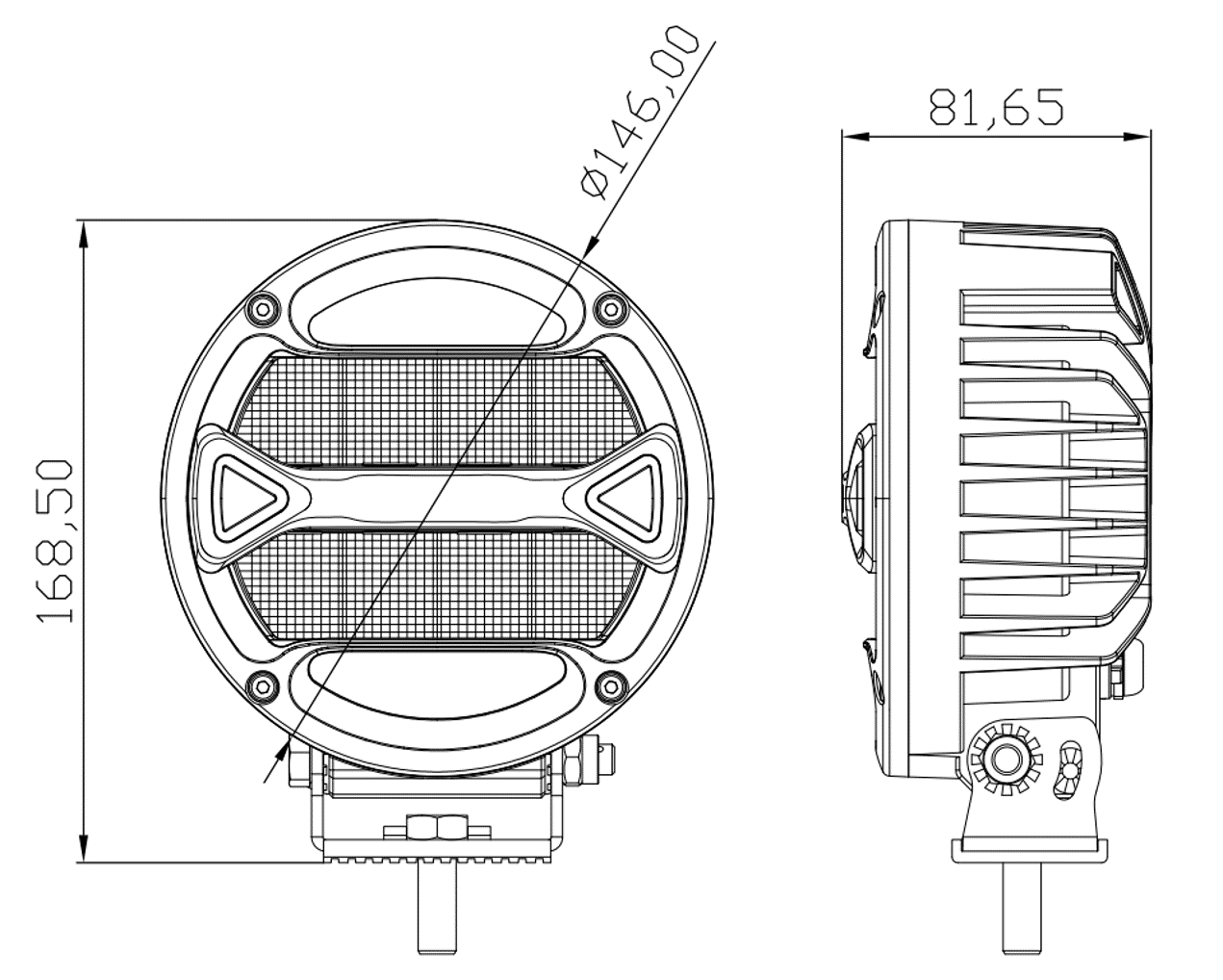 картинка Светодиодная фара водительского света РИФ 146 мм 40W LED