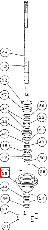 картинка Корпус подшипника водомета (PNFM40E-31002; 1932) (PREMARINE)