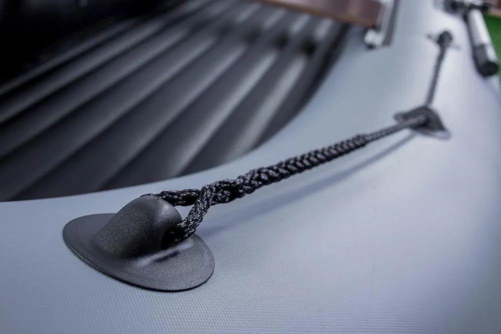 картинка Надувная лодка ПВХ, RiverBoats RB 370 НДНД, черно-серый