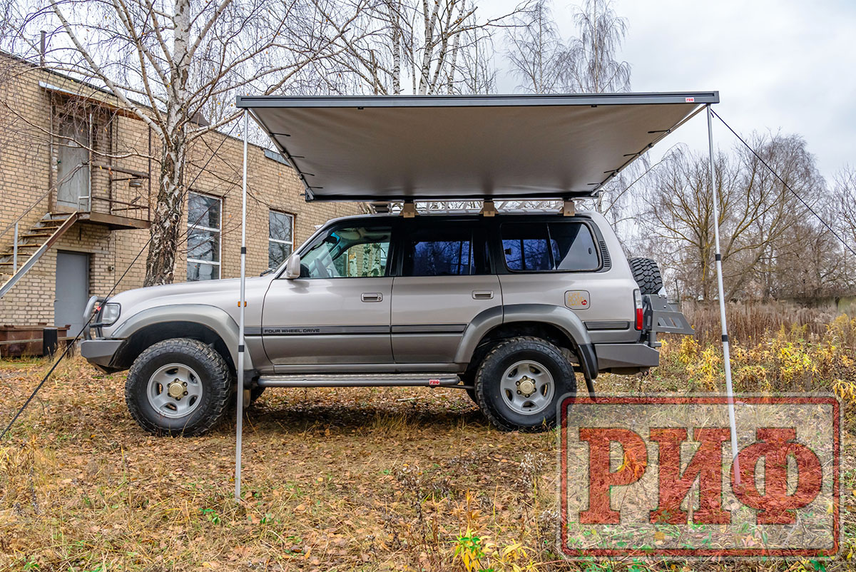 картинка Маркиза автомобильная РИФ 2,13х2,5 м полуавтомат (винил) темно-серая