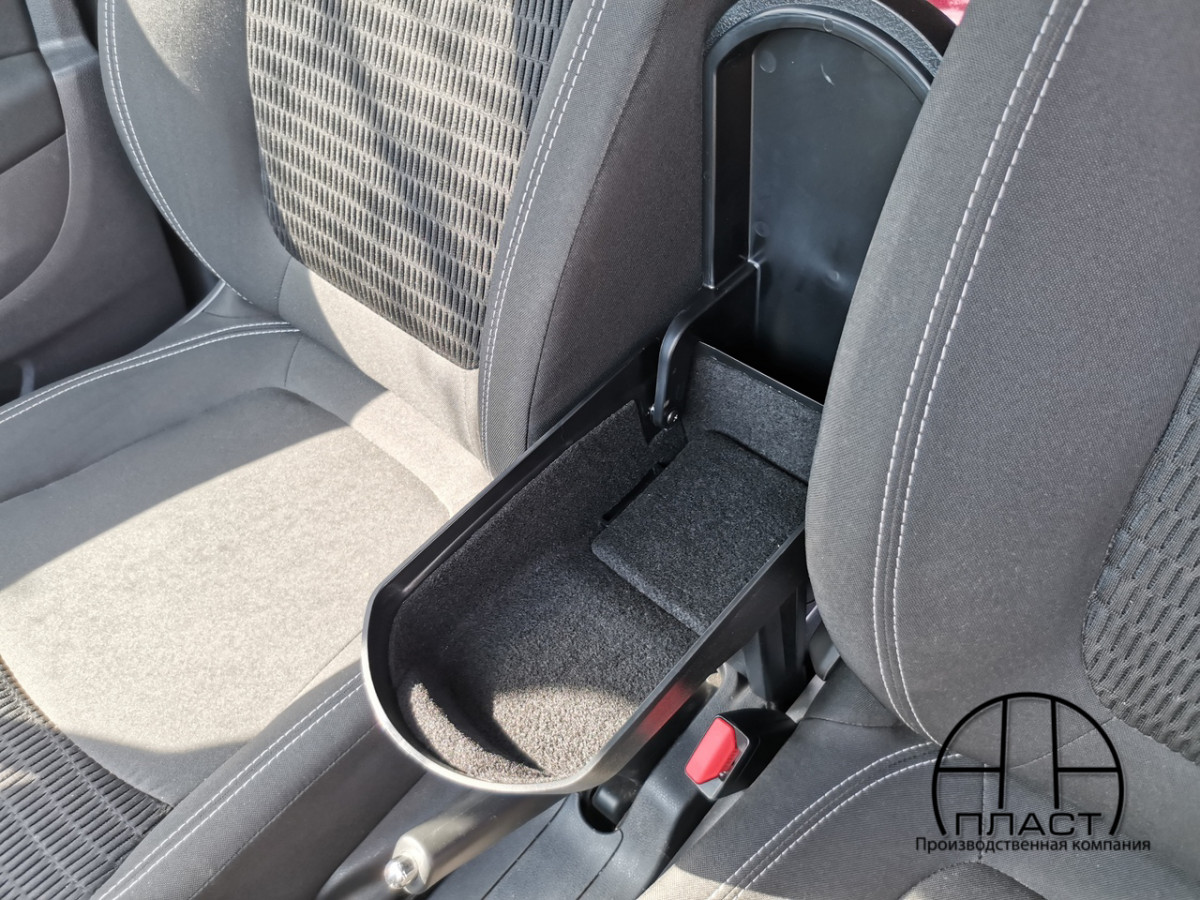картинка Подлокотник «ArBox2» + адаптер для  Renault: Kaptur, Серая  Эко-Кожа