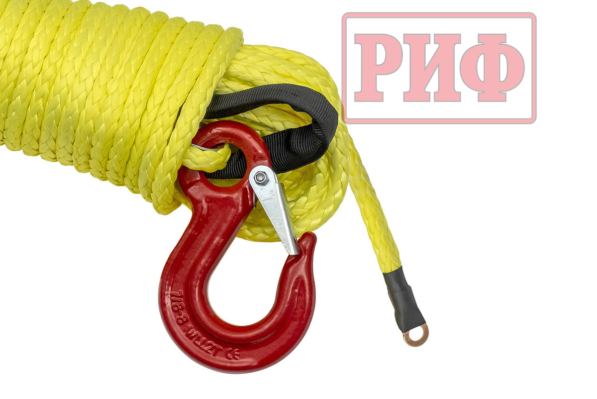 картинка Трос для лебёдки синтетический РИФ 6 мм/15 м (готовый)