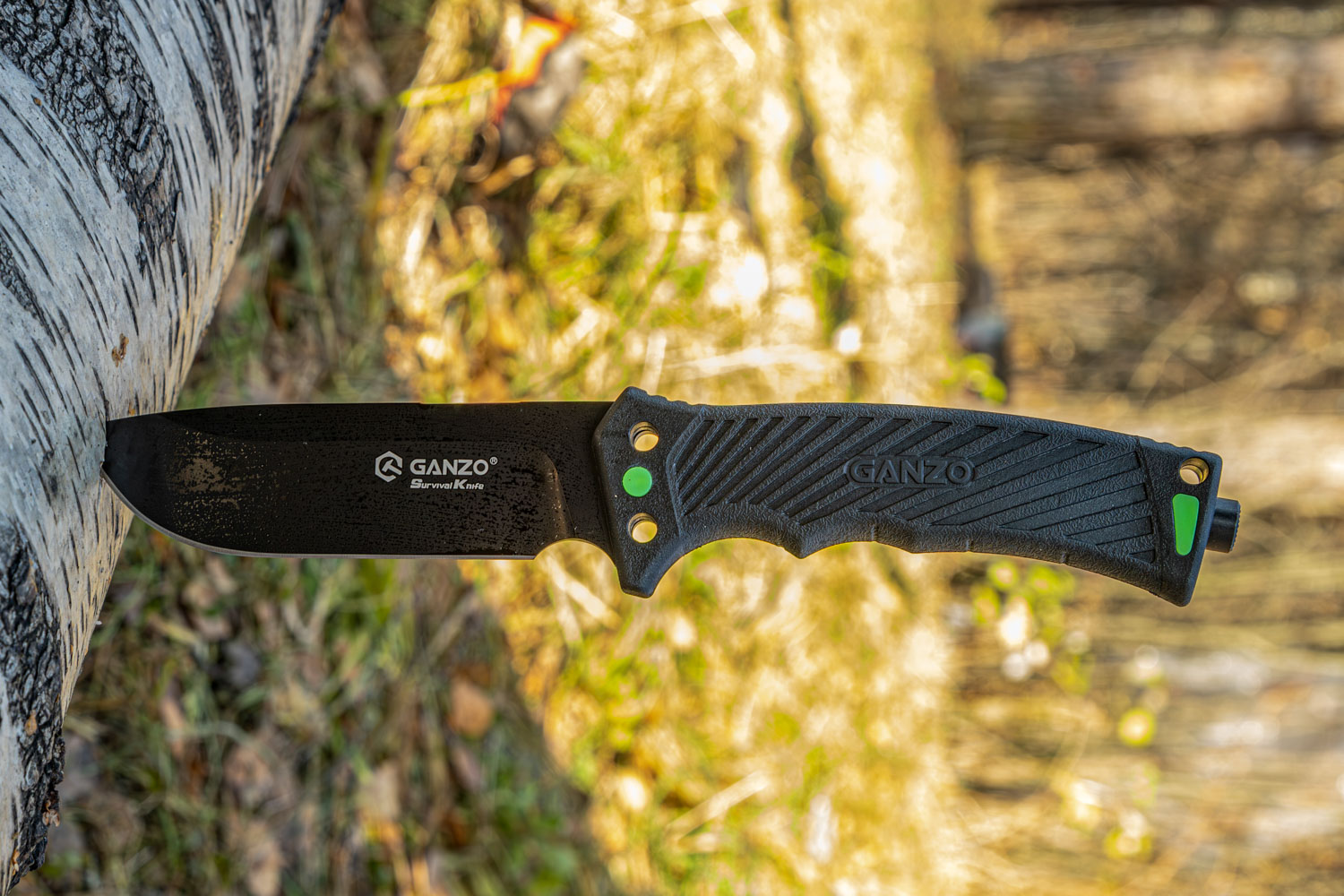 картинка Нож Ganzo G8012V2-BK с паракордом