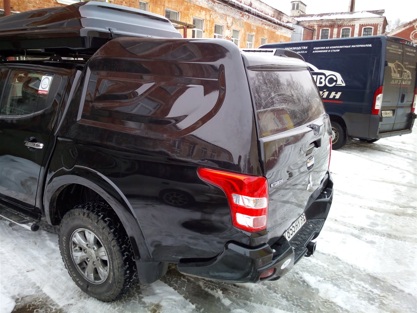 картинка Кунг Mitsubishi l200 двойная кабина 2015-2019 1 дверь чёрный