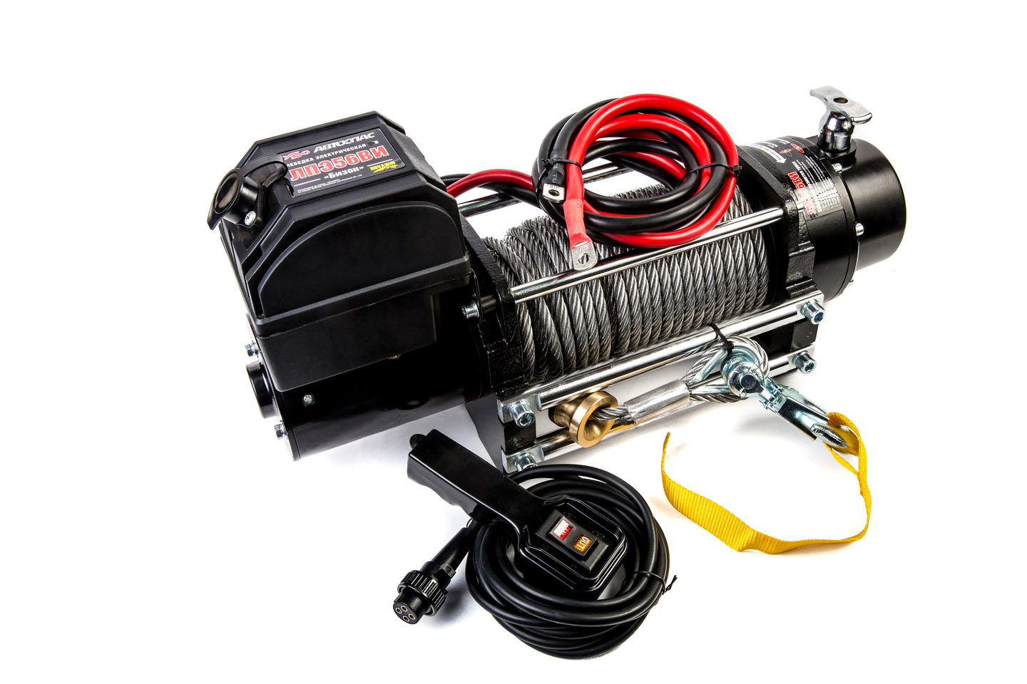 картинка Лебедка эвакуаторная АВТОСПАС БИЗОН ЛПЭ56ВИ 12В планетарная