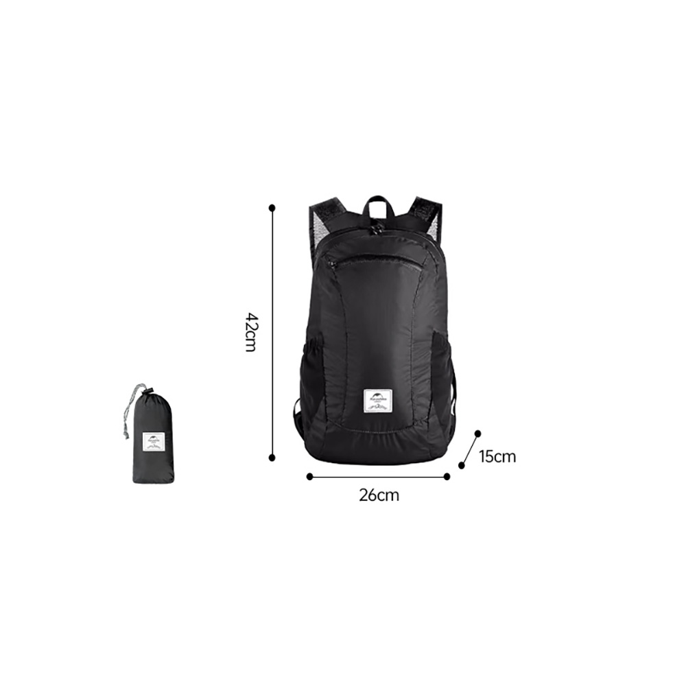 Рюкзак Naturehike 18L NH17A012-B Ultra-Light компактный черный
