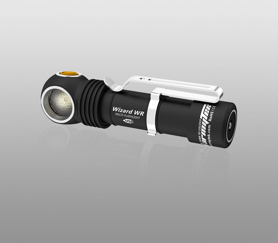 картинка Налобный фонарь ARMYTEK WIZARD WR MAGNET USB+18650 БЕЛЫЙ F06301C