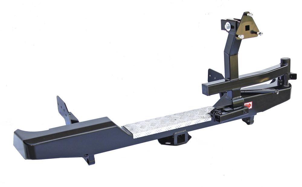 картинка Бампер задний РИФ Mitsubishi L200 NEW с фаркопом и калиткой