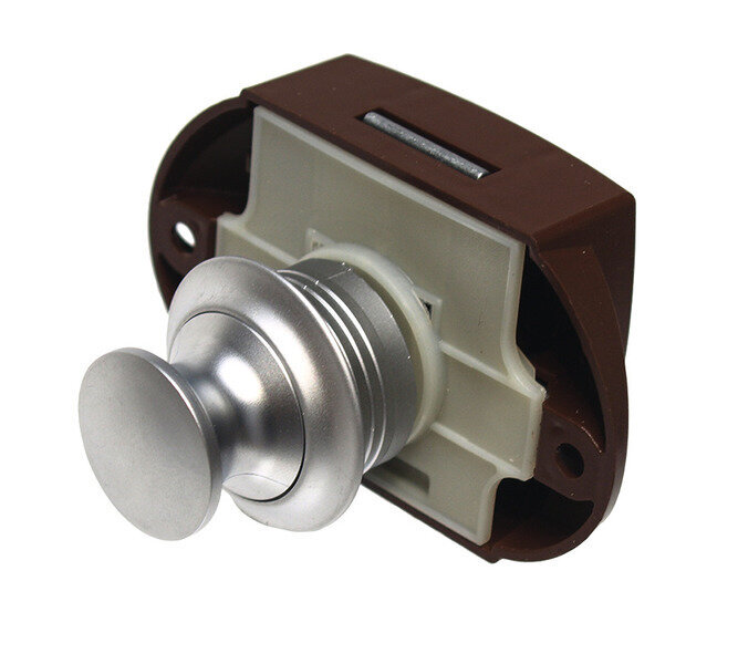 картинка Кнопка-замок мебельный BL01N-BN коричневый (кнопка шампань)